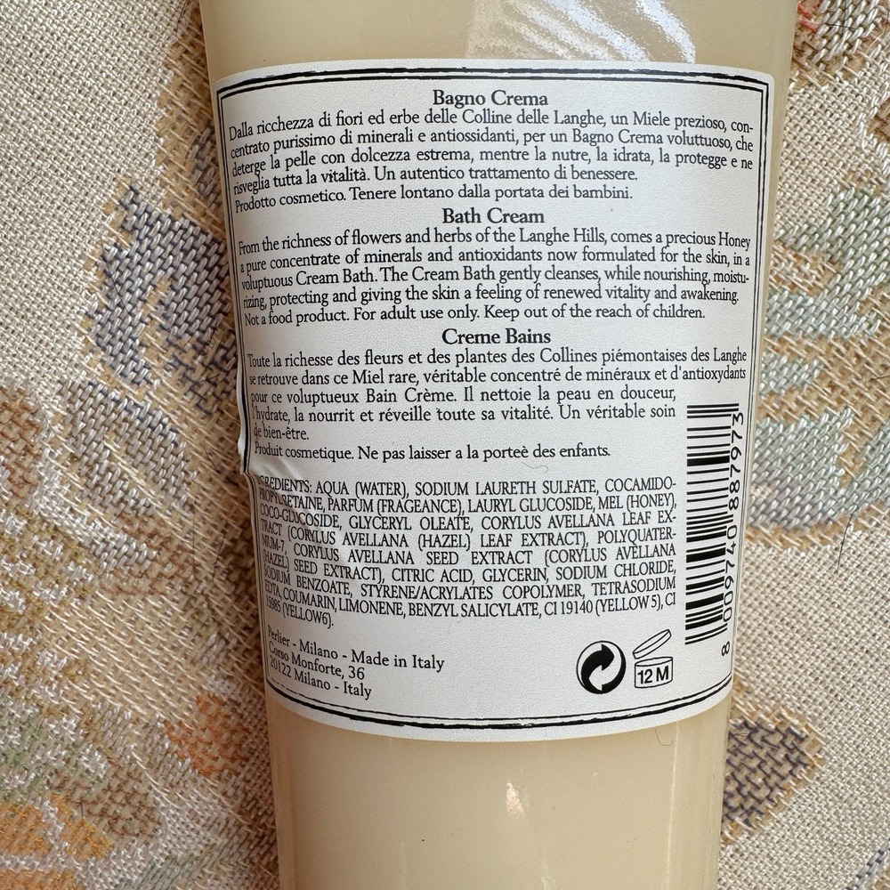 Perlier Honey Langhe‎ Rich Body Cream 6.7 oz & Bath Cream 8.4 oz NEW & SEALED - Picture 4 of 8